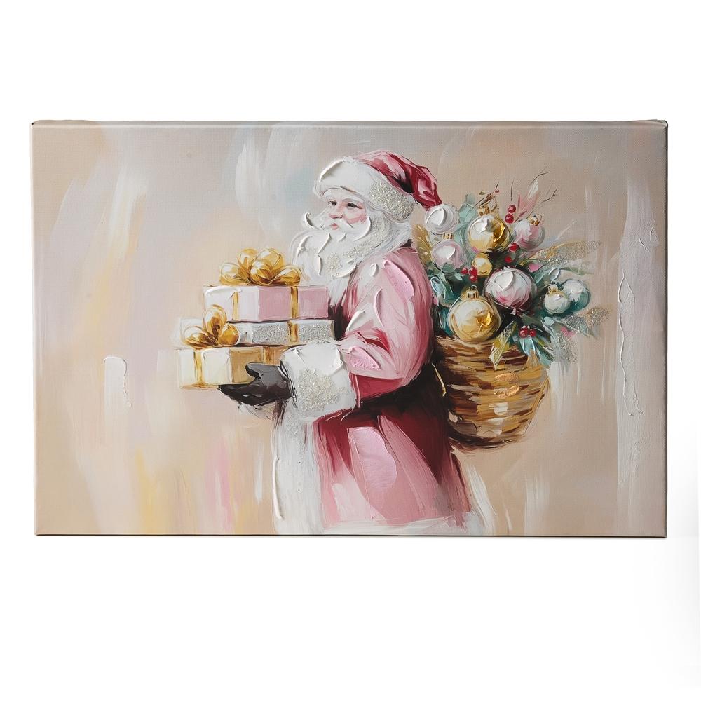 RAZ Imports 17.75" Twilight Tidings Santa Wall Art