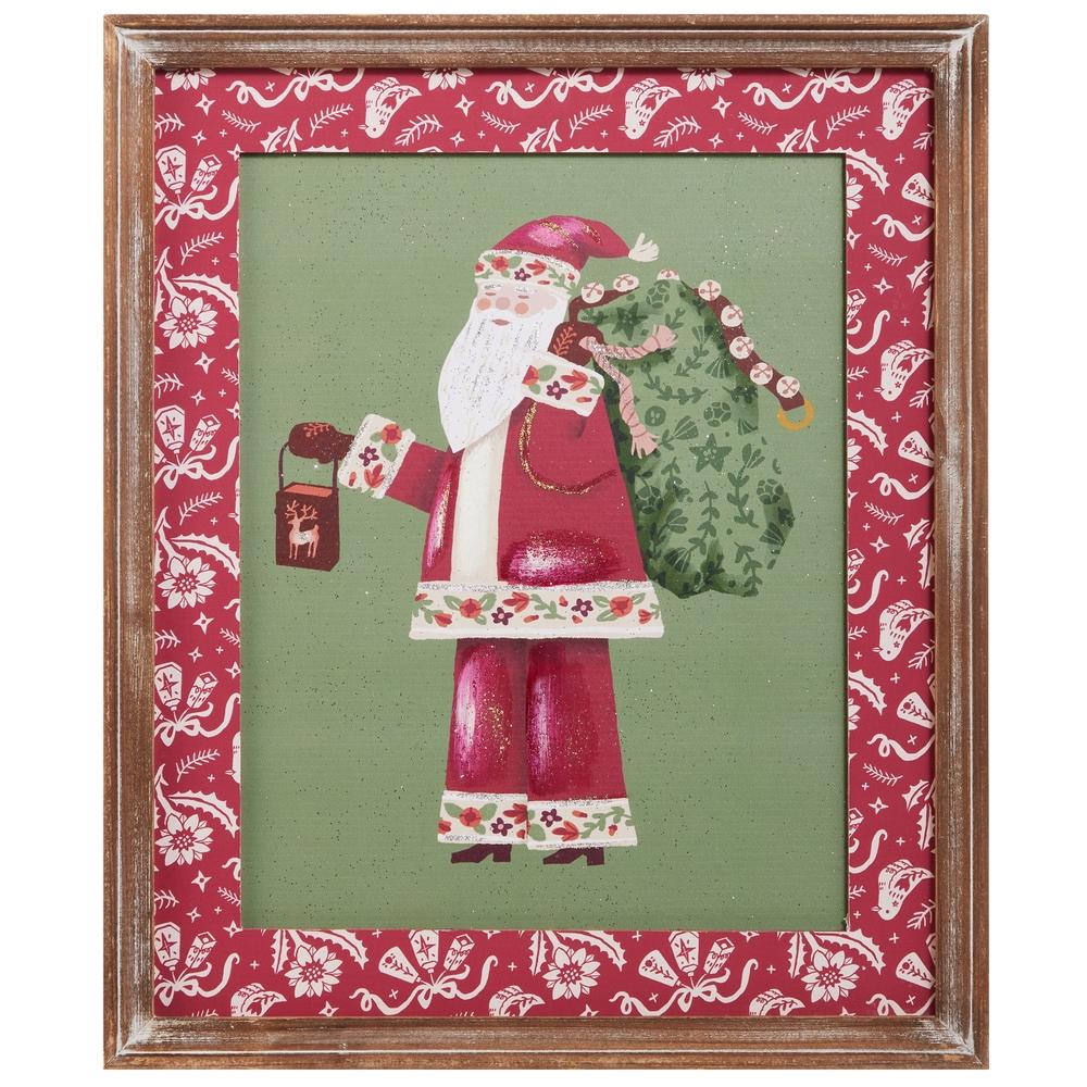 RAZ Imports 17.75" Vintage Craft Santa Wall Art