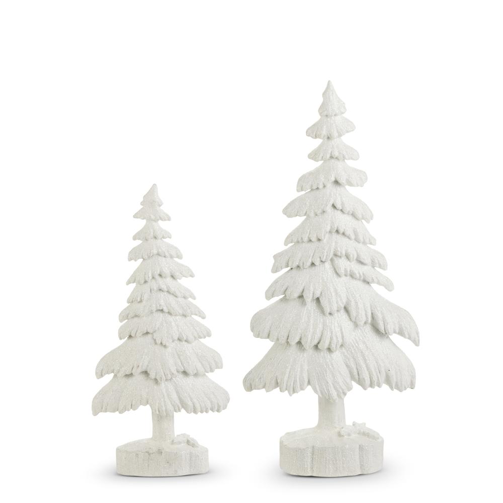 RAZ Imports 17.75" White Glittered Trees