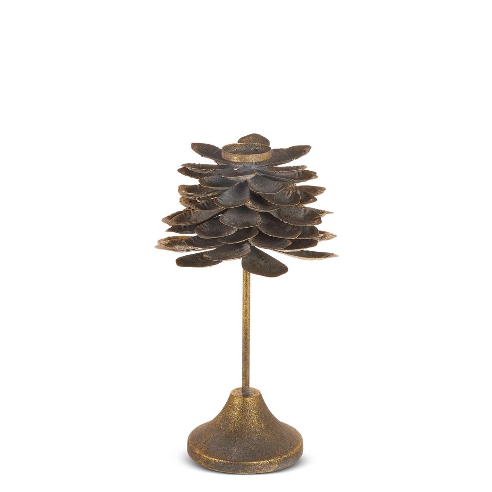 RAZ Imports 17" Antique Pinecone Candle Holder