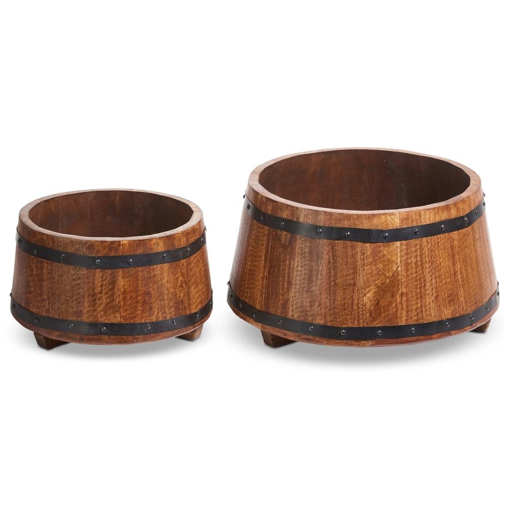 RAZ Imports 17" Barrel Planters