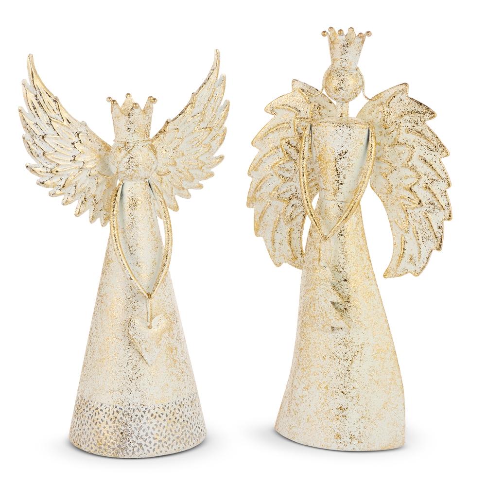 RAZ Imports 17" Gold Brush Ivory Angel