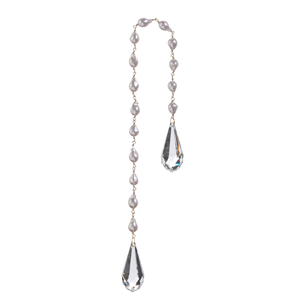 RAZ Imports 17" Pearl Chain Jewel Drop Ornament