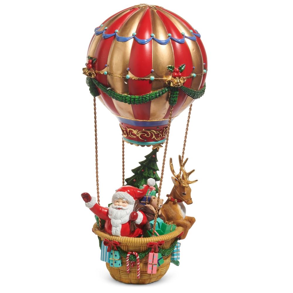 RAZ Imports 17" Santa in Hot Air Balloon