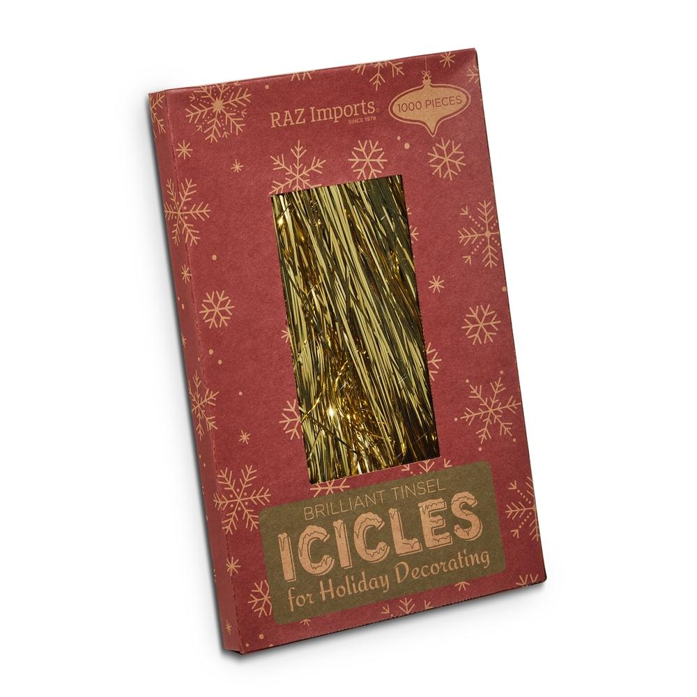 RAZ Imports 18.5" Boxed Gold Tinsel Strands