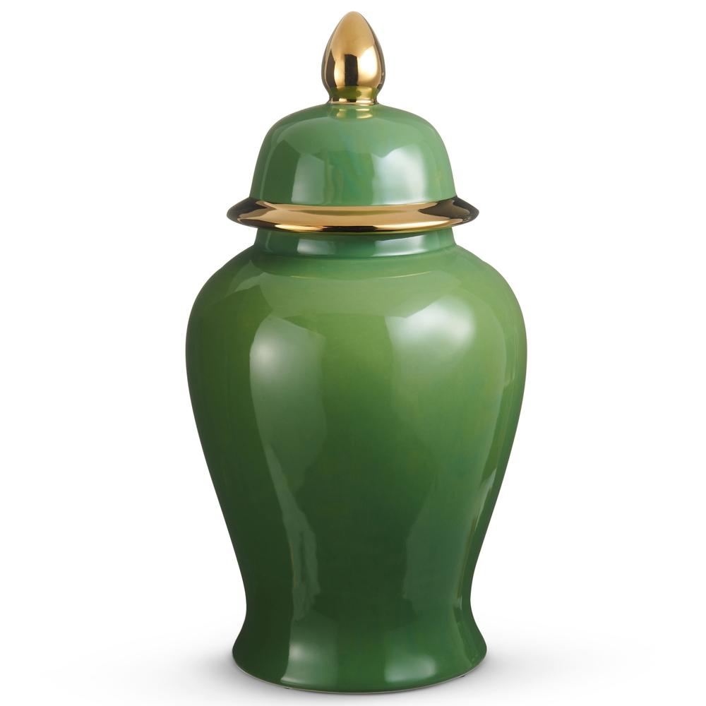 RAZ Imports 18.5" Green and Gold Ginger Jar