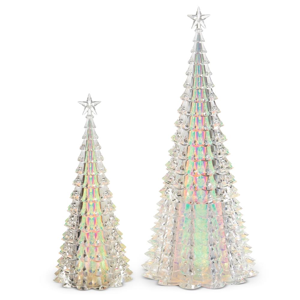 RAZ Imports 18.75" Lighted Iridescent Trees