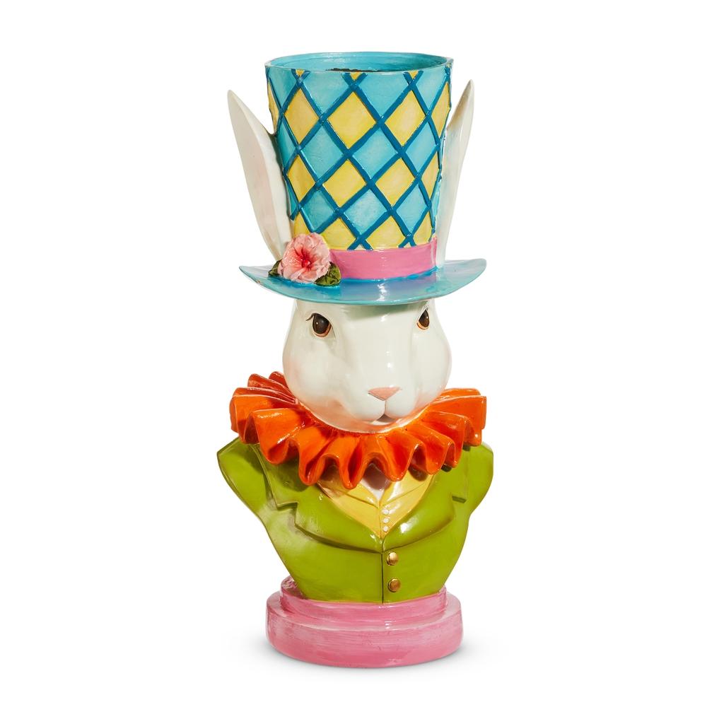RAZ Imports 18" Bunny Top Hat Flower Pot