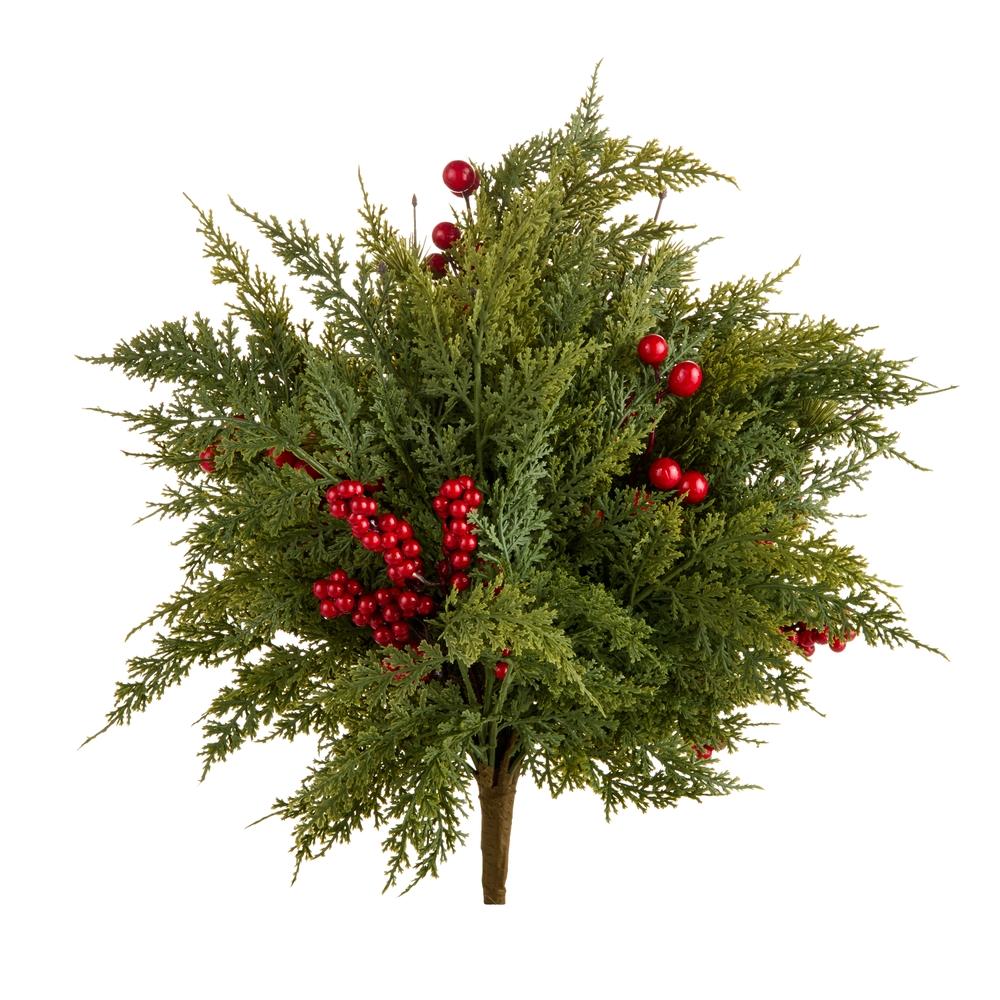 RAZ Imports 18" Cedar and red Berry Drop In