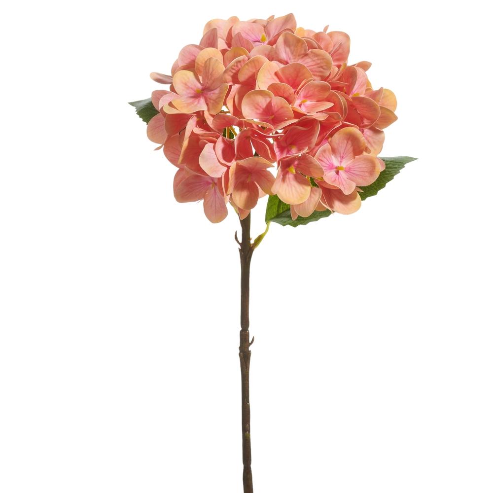 RAZ Imports 18" Coral Hydrangea Stem