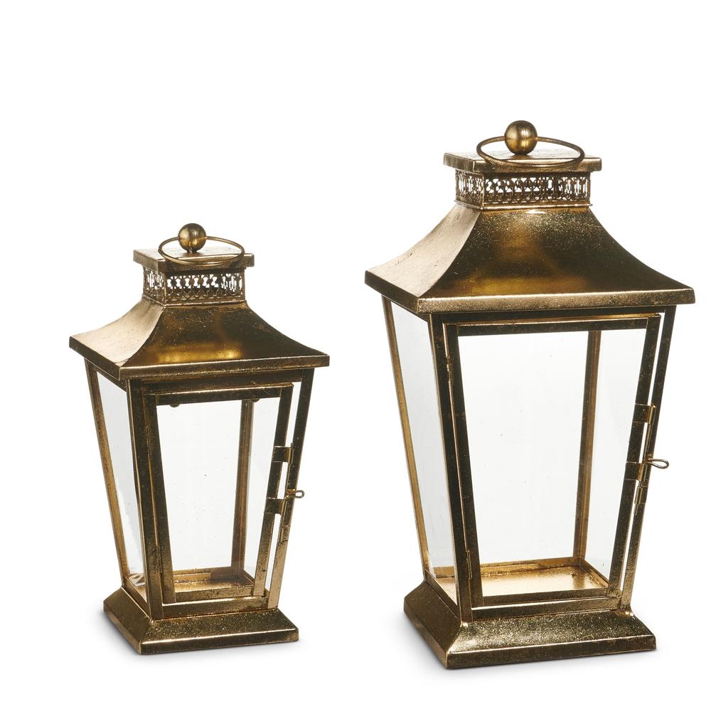 RAZ Imports 18" Gold Lanterns