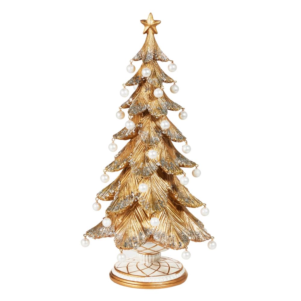 RAZ Imports 18" Gold Tree with Pearls