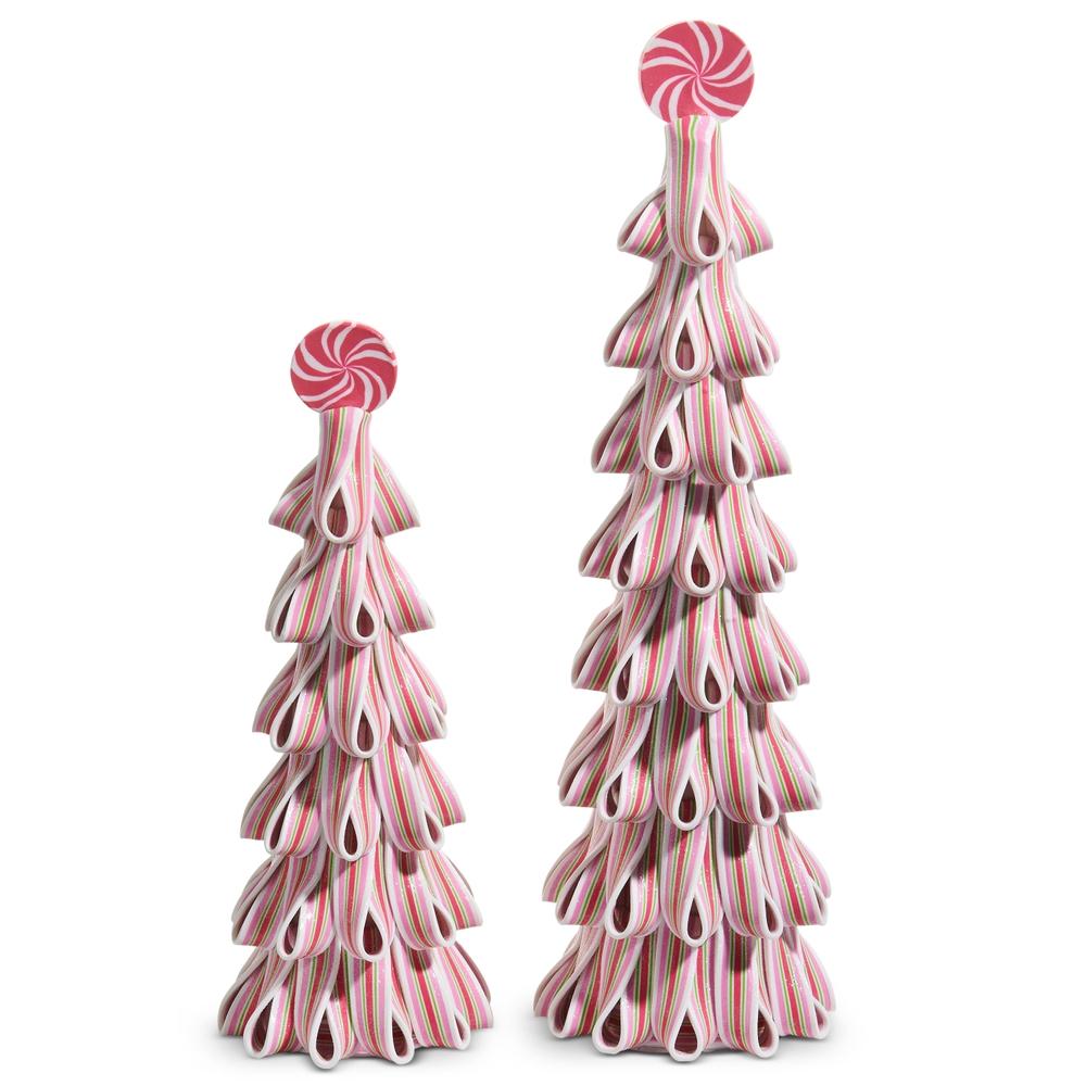 RAZ Imports 18" Pink Ribbon Candy Trees
