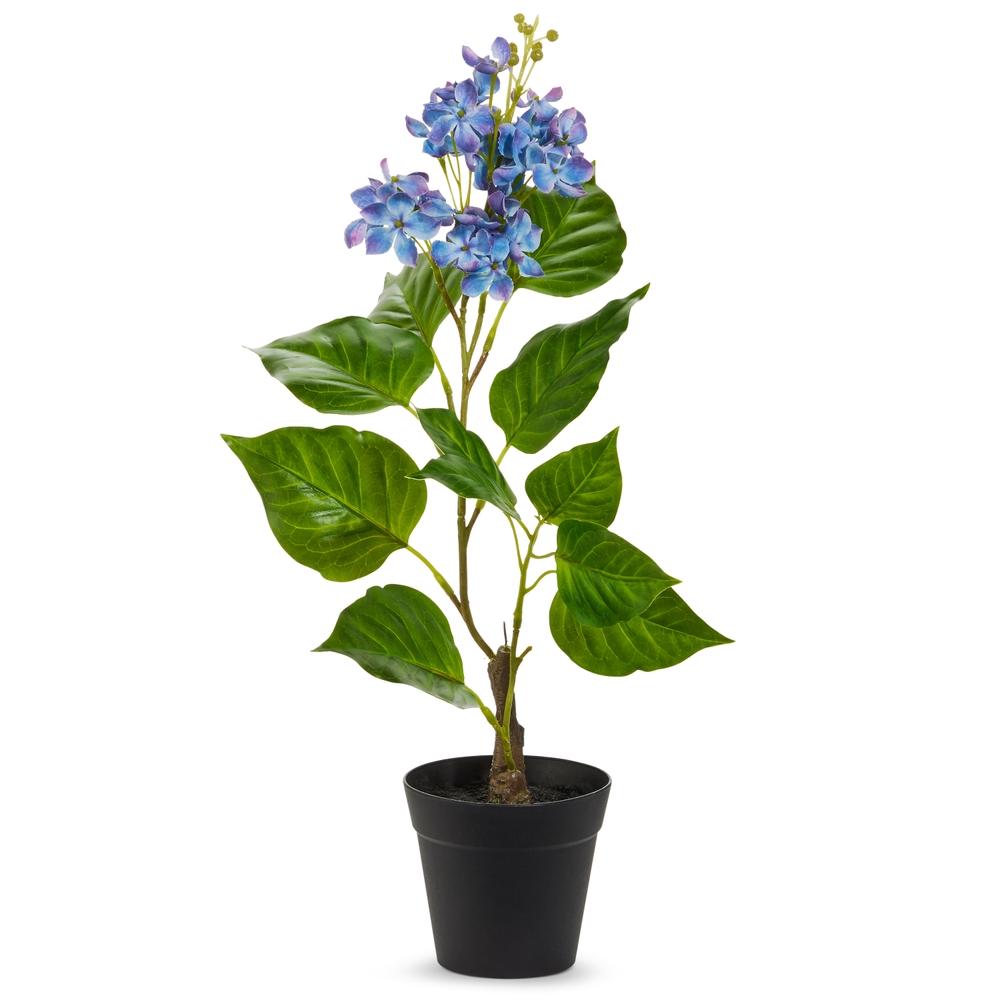 RAZ Imports 18" Potted Purple Hydrangea