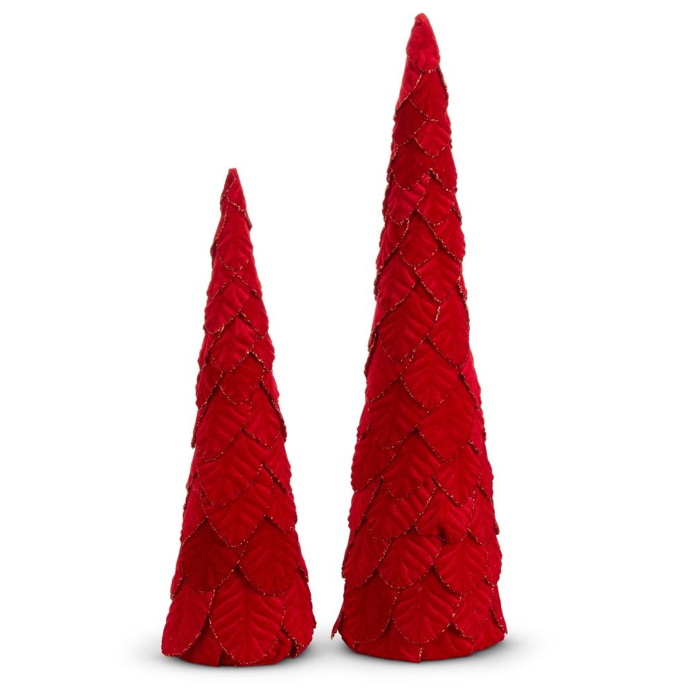 RAZ Imports 18" Red Velvet Trees