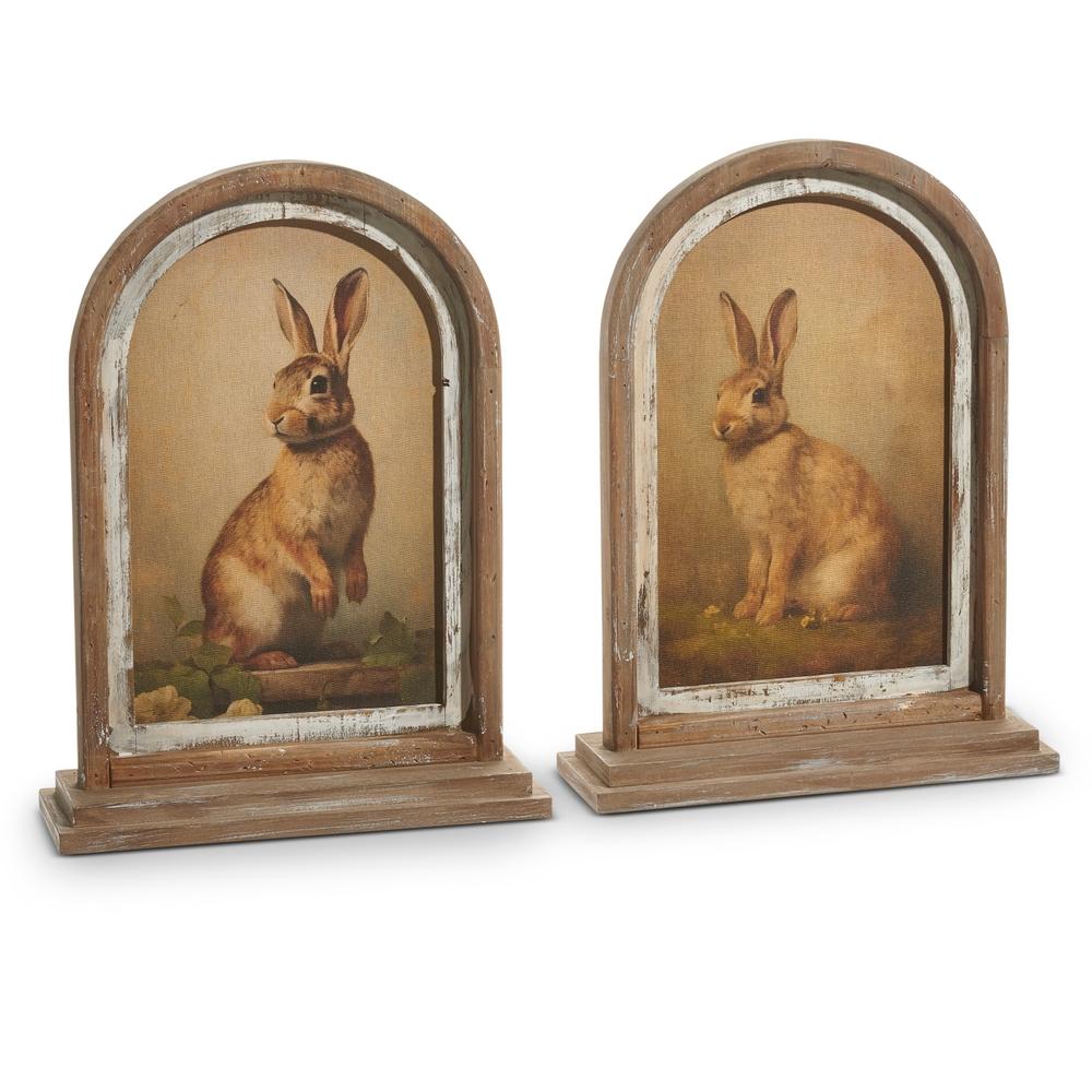 RAZ Imports 18" Vintage Rabbit Framed Print