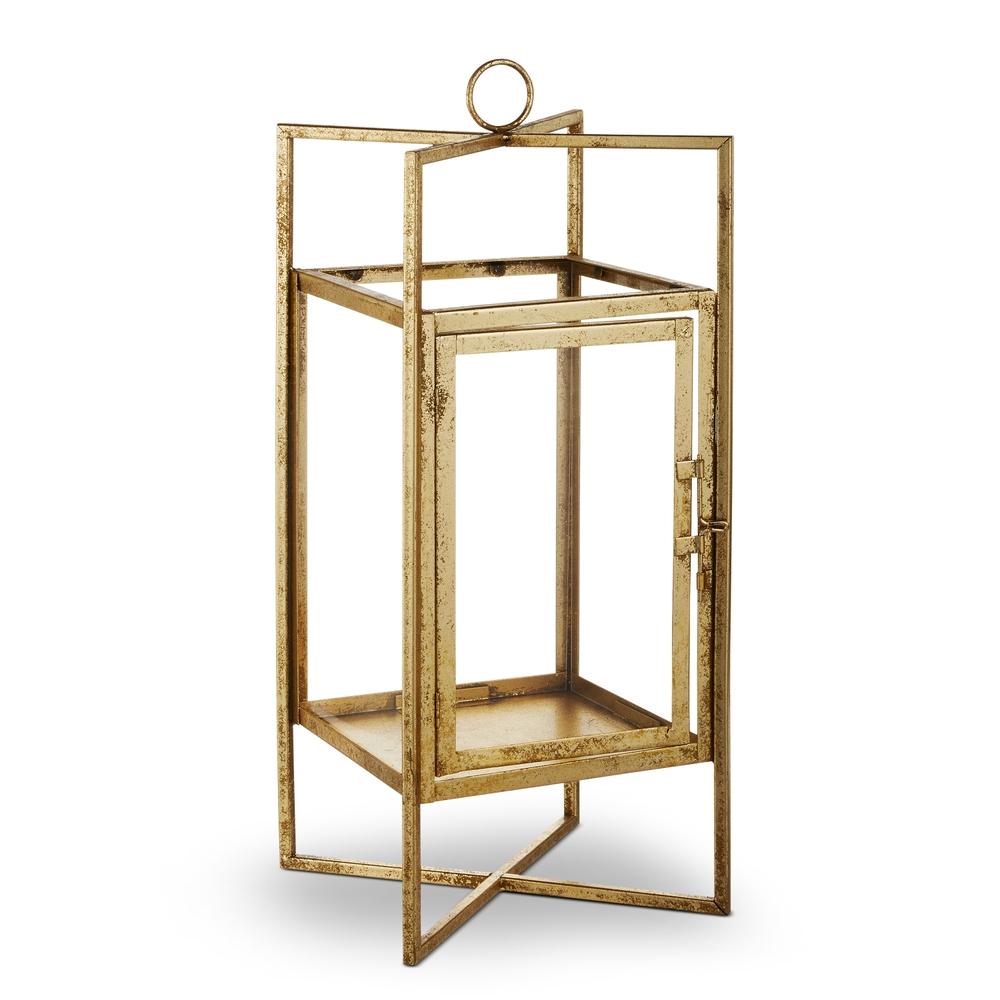RAZ Imports 19.25" Gold Raised Lantern