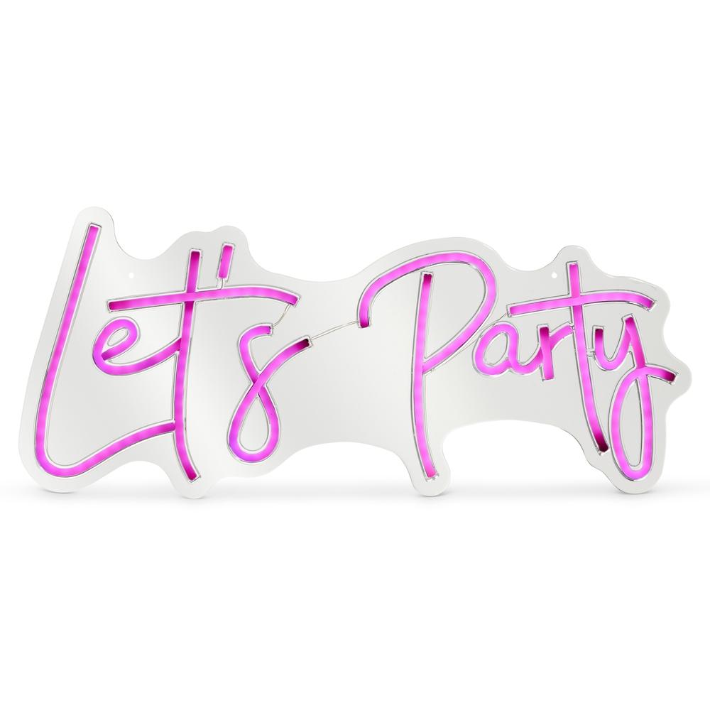 RAZ Imports 19.5" Let's Party Neon Sign
