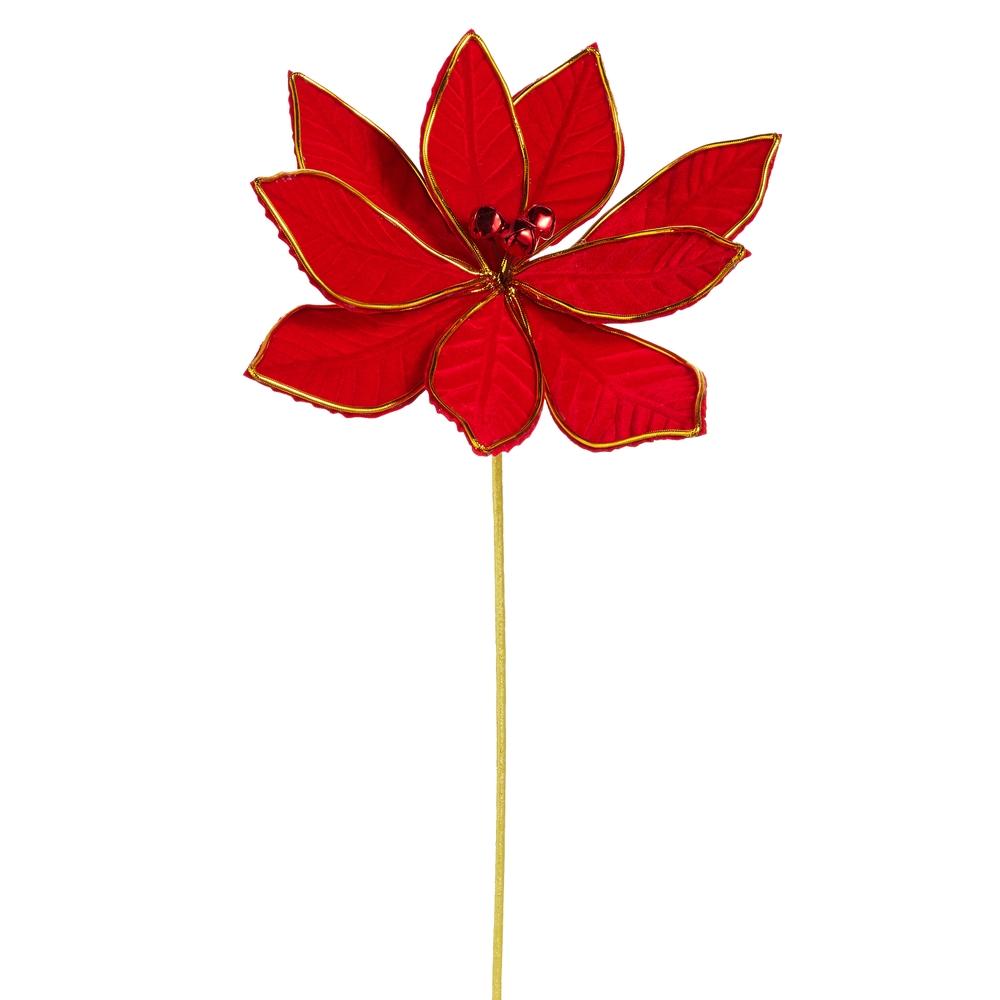 RAZ Imports 19.5" Red Velvet Poinsettia