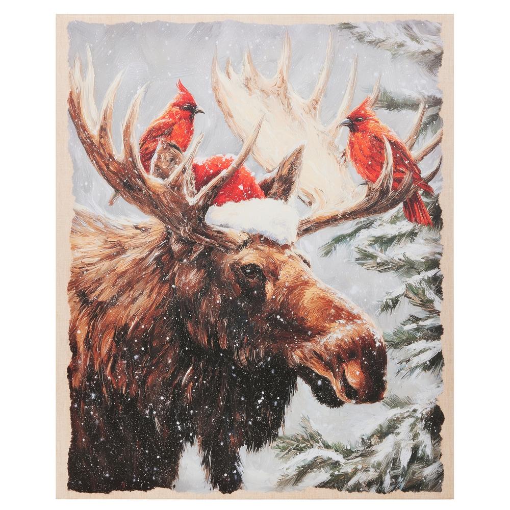 RAZ Imports 19.75" Christmas Moose Wall Art