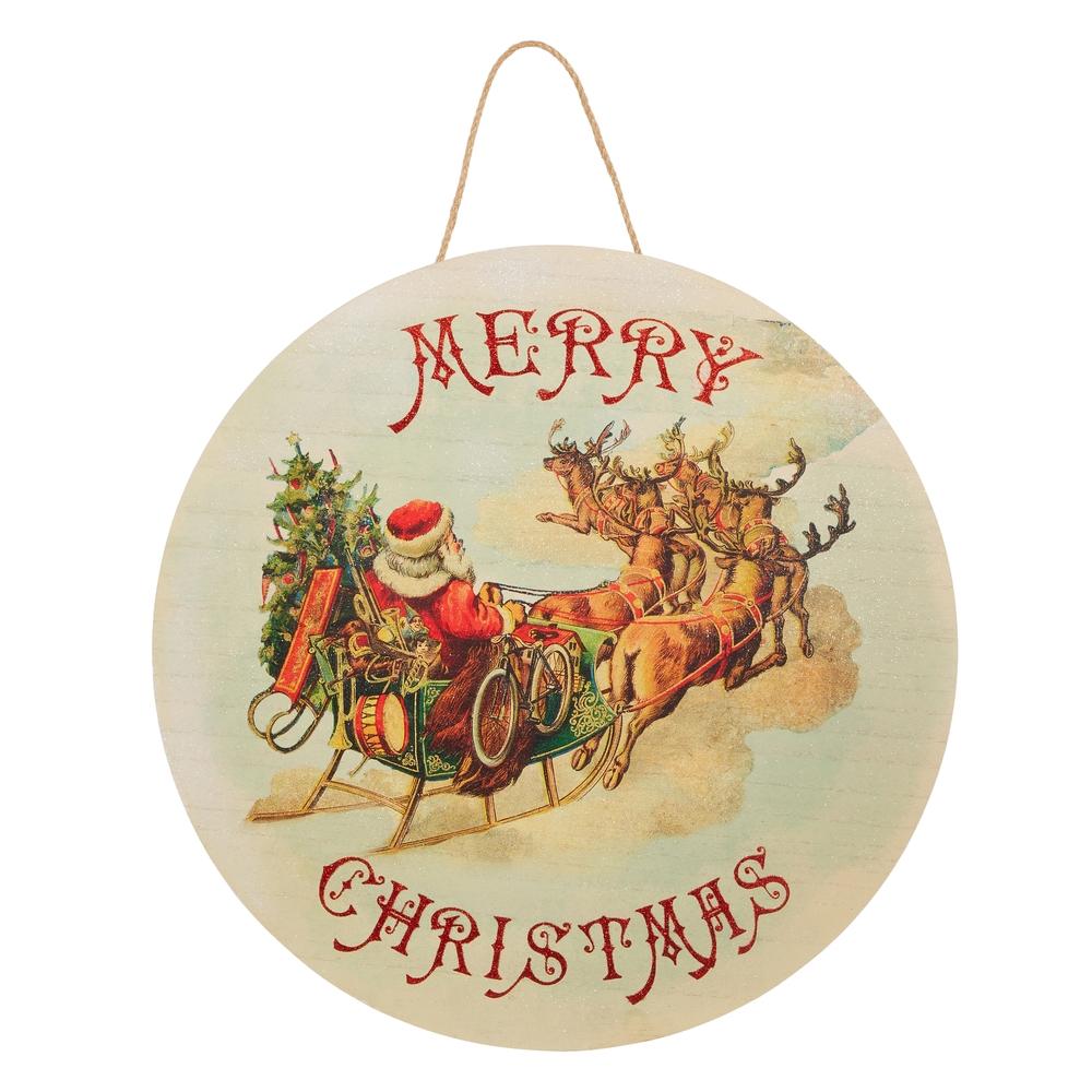 RAZ Imports 19.75" Rustic Christmas Door Hanger