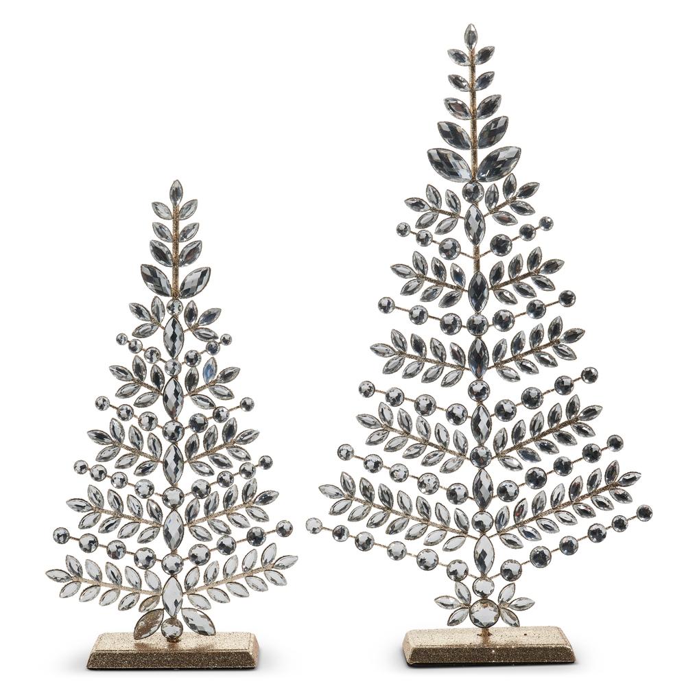 RAZ Imports 19" Clear Jeweled Christmas Trees
