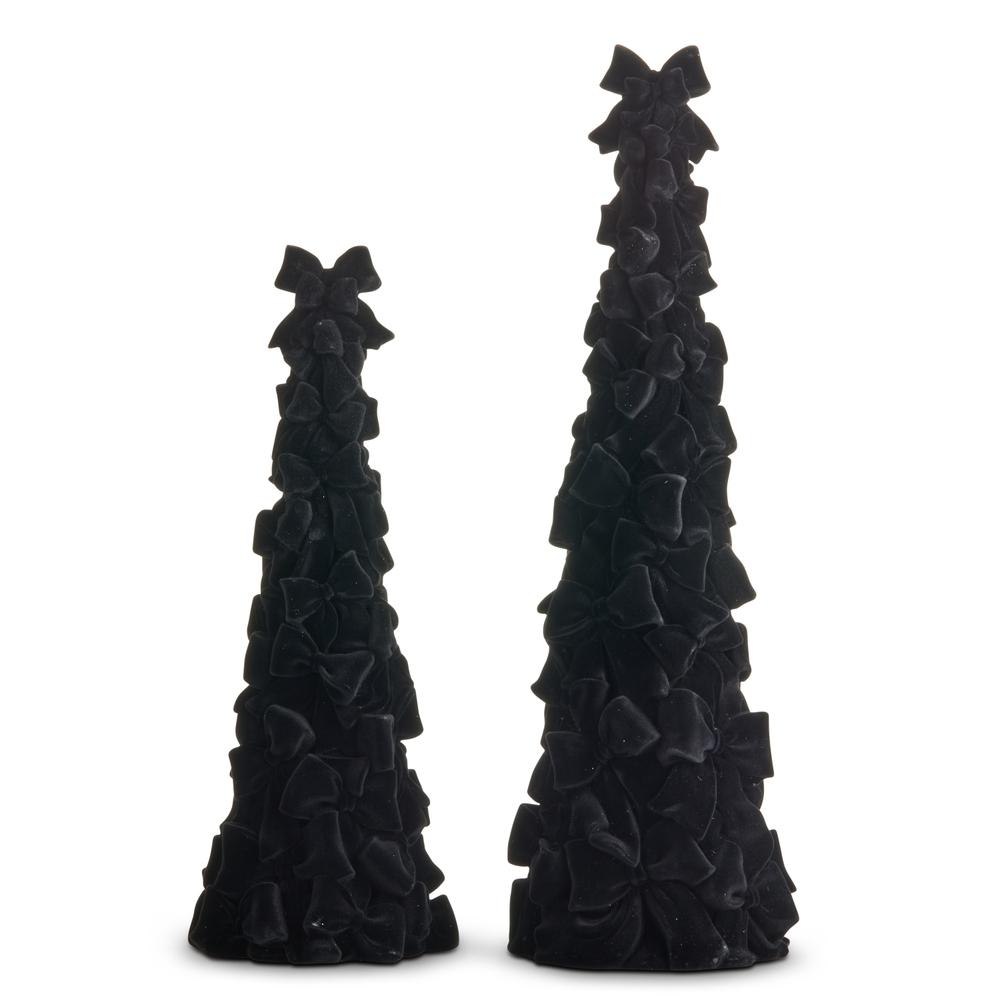 RAZ Imports 19" Flocked Black Bow Tree