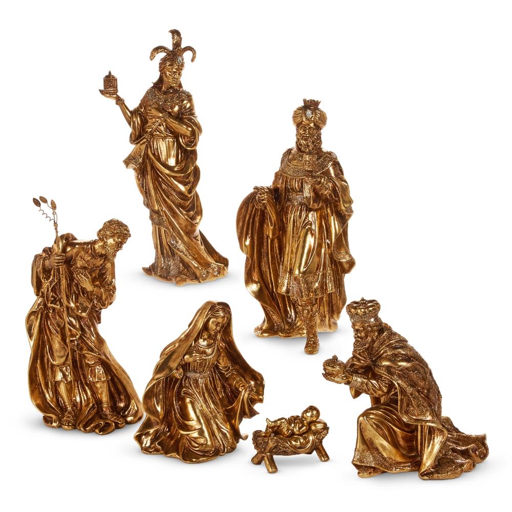 RAZ Imports 19" Gold Nativity
