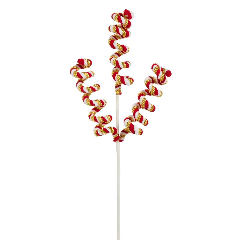 RAZ Imports 19" Red and White Spiral Spray