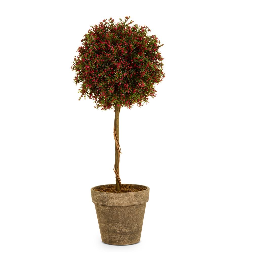 RAZ Imports 19" Red Pepper Berry Topiary