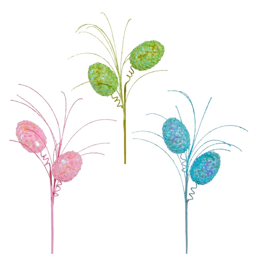 RAZ Imports 19" Sequin Eggs Pick