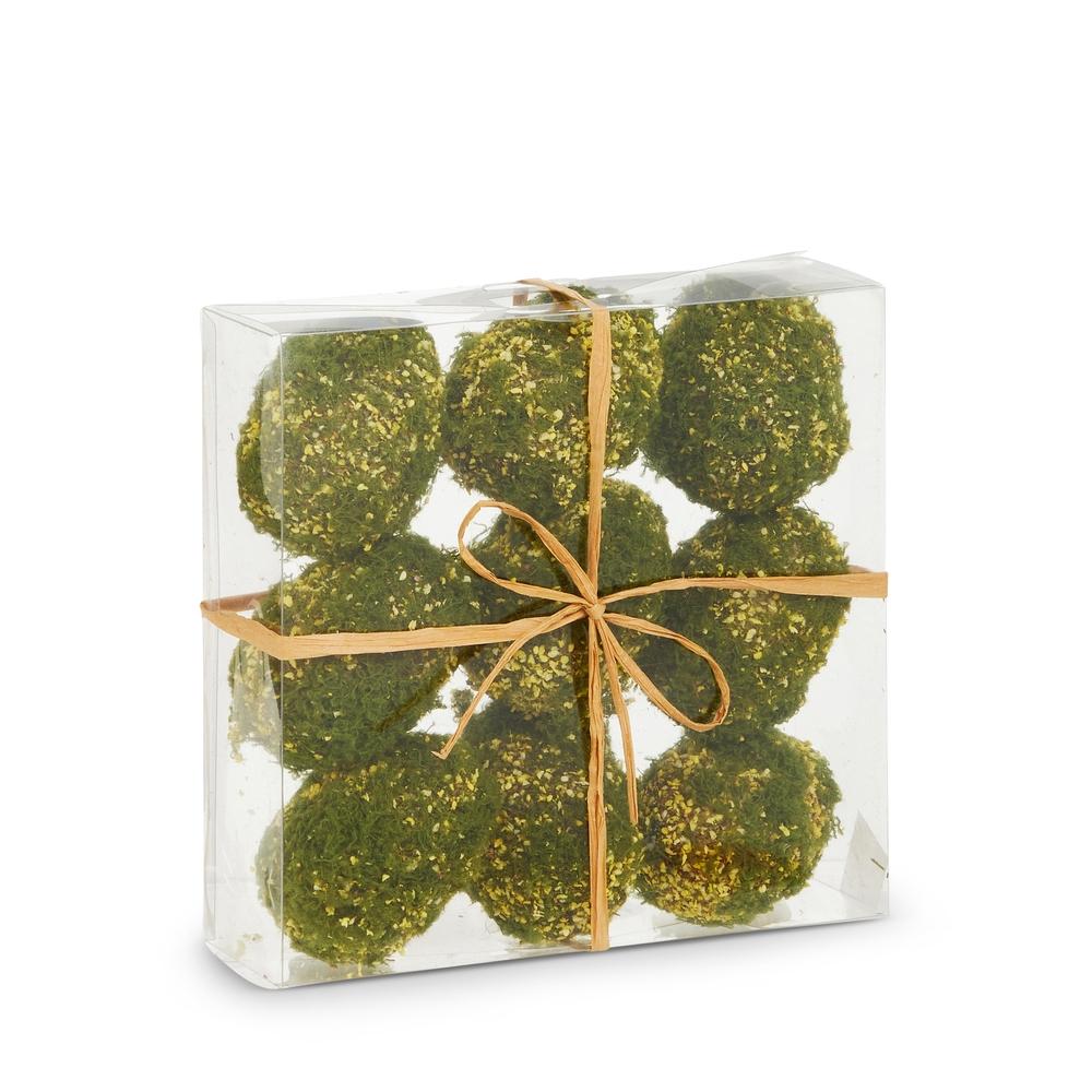 RAZ Imports 2.25" Box of Yellow Moss Eggs