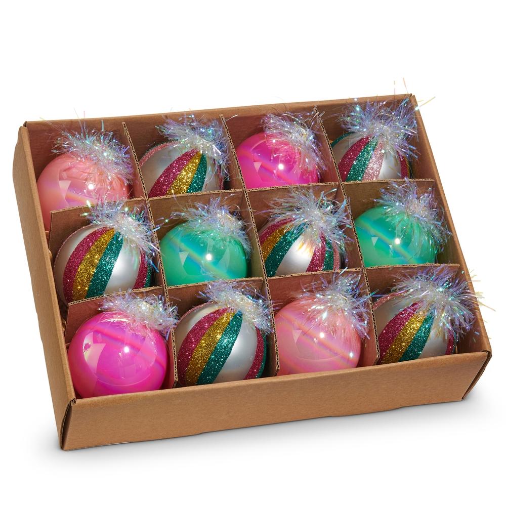 RAZ Imports 2.5" Box of Multicolor Ornaments