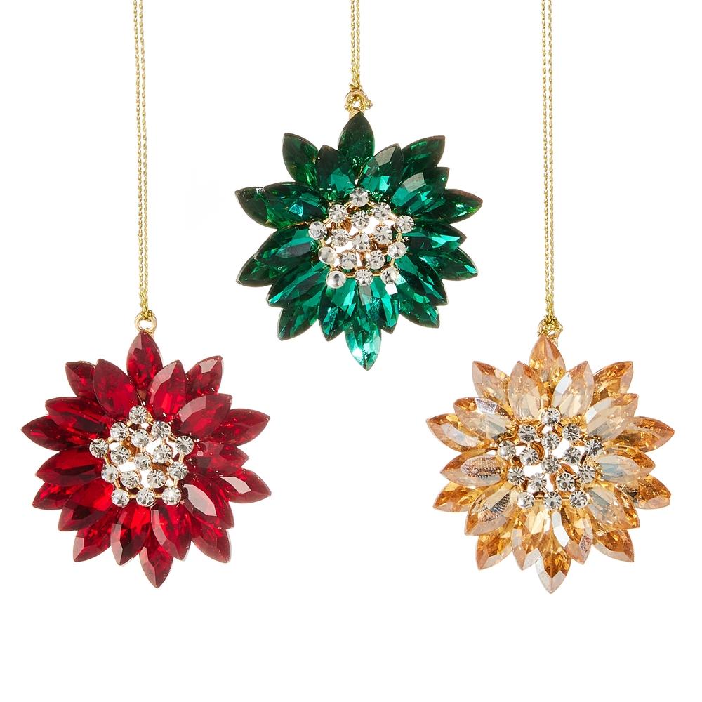 RAZ Imports 2" Jewel Tone Brooch Ornament