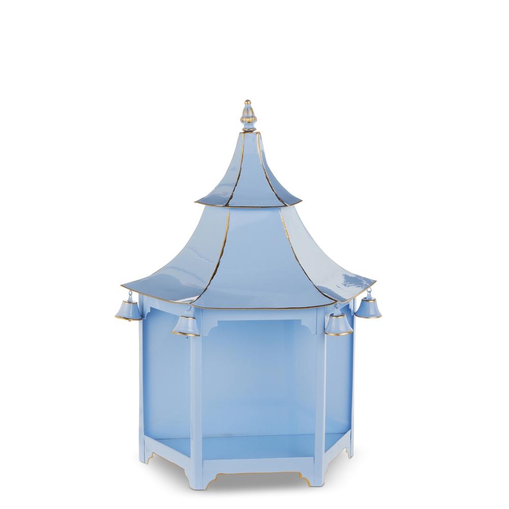 RAZ Imports 20" Blue Pagoda Wall Lantern