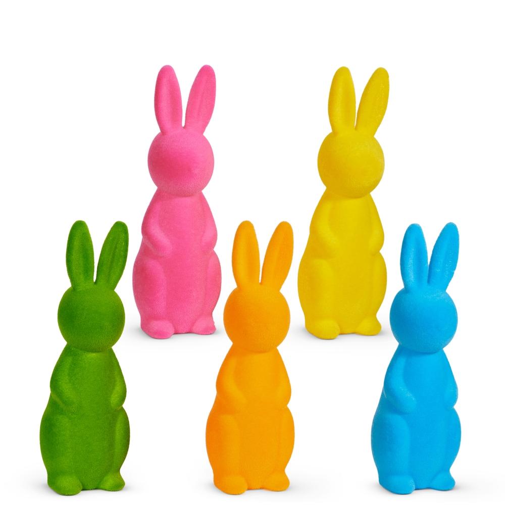RAZ Imports 20" Bright Flocked Bunny