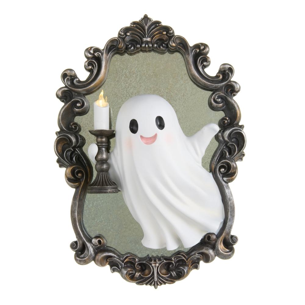 RAZ Imports 20" Lighted Ghost Mirror with Candle
