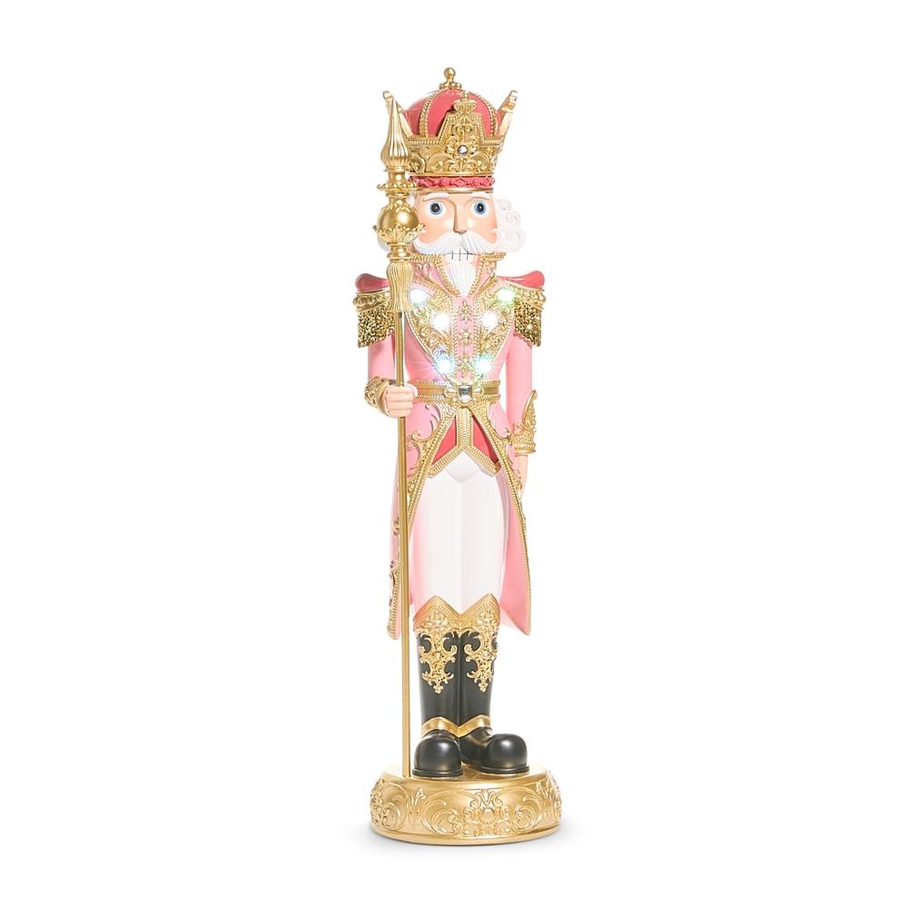 RAZ Imports 20" Lighted Pink Nutcracker