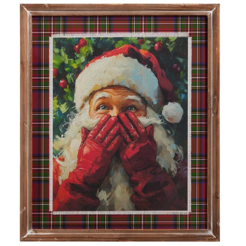 RAZ Imports 20" Santa's Secret Framed Wall Art