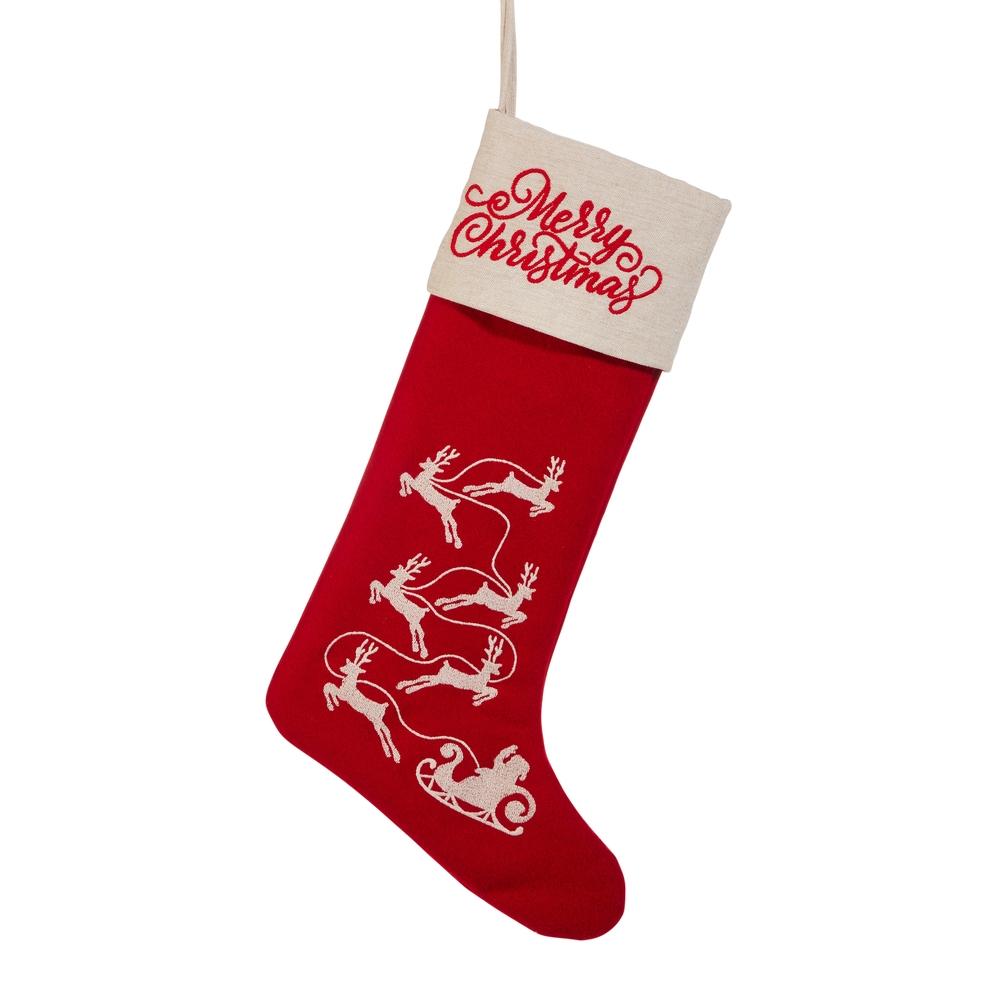RAZ Imports 20" Santa Sleigh Stocking