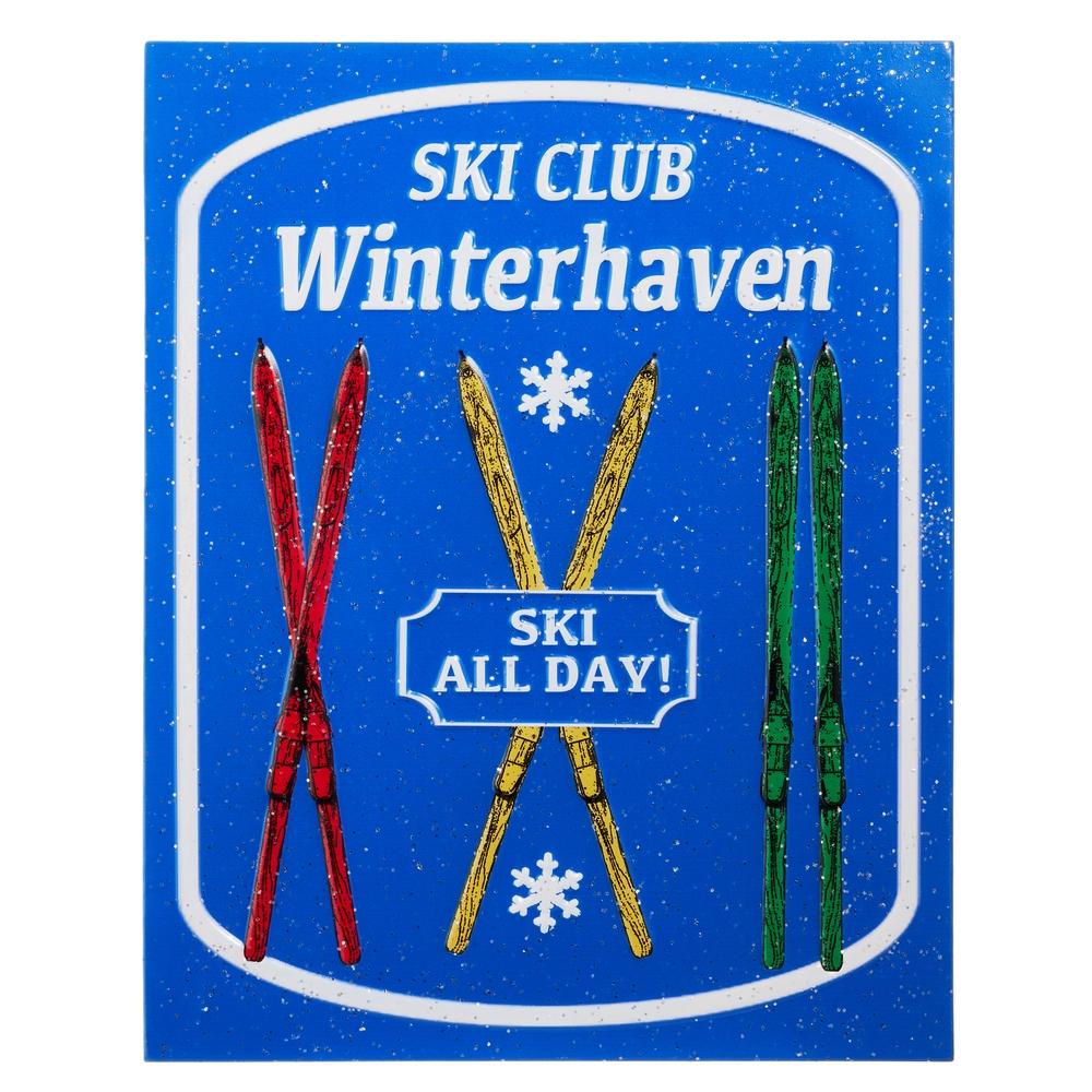 RAZ Imports 20" Ski Club Wall Art