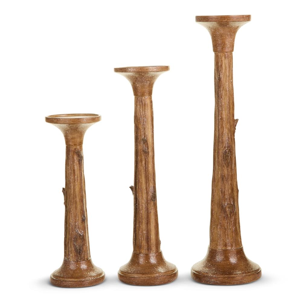 RAZ Imports 20" Tree Trunk Candle Holders