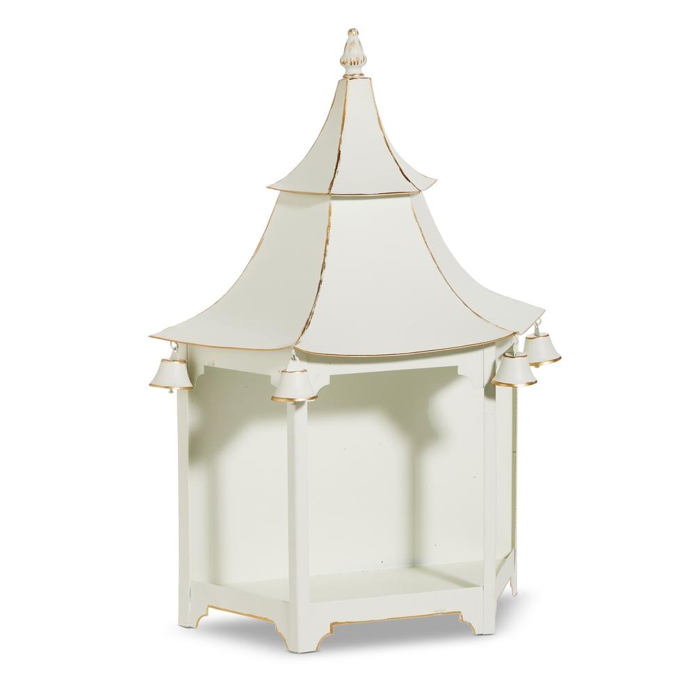 RAZ Imports 20" White Pagoda Wall Lantern