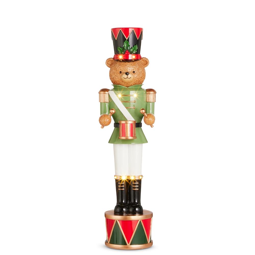 RAZ Imports 21.75" Lighted Bear Nutcracker on Drum