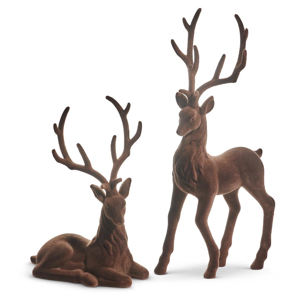 RAZ Imports 21" Brown Flocked Deer