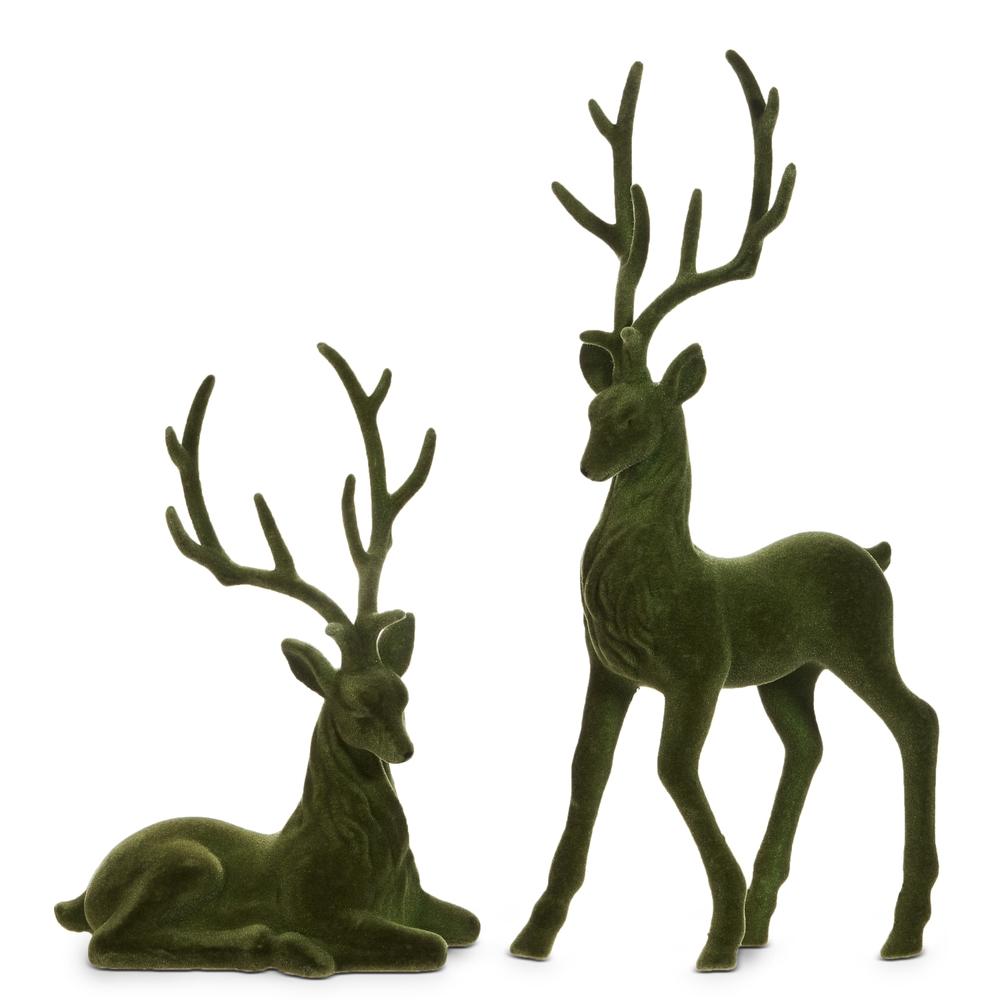 RAZ Imports 21" Green Flocked Deer