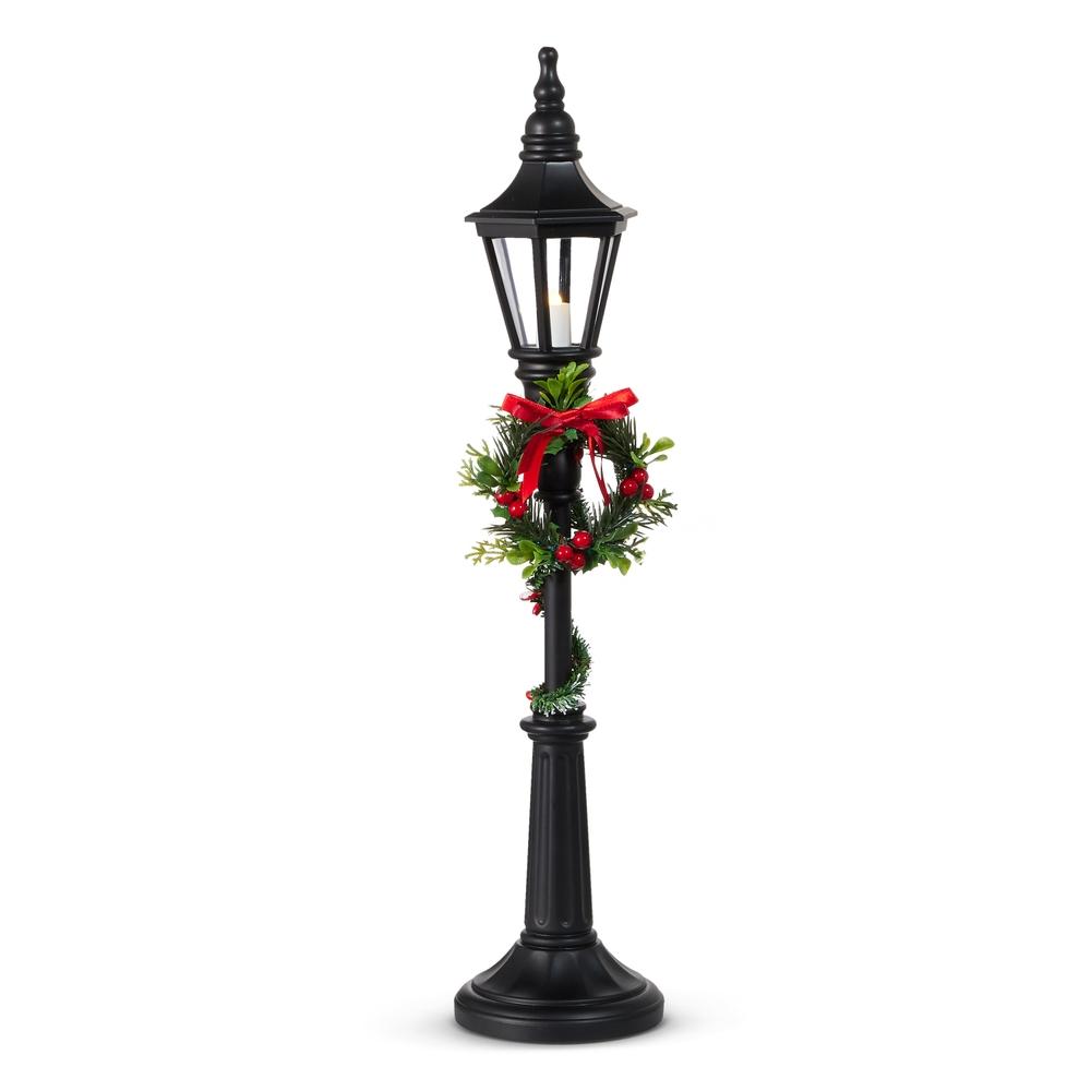 RAZ Imports 21" Lighted Black Lamp Post