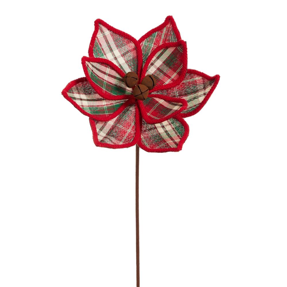 RAZ Imports 21" Tweed Pattern Poinsettia