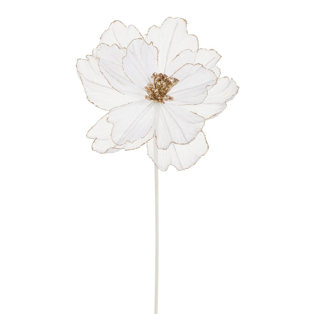 RAZ Imports 21" White Sheer Flower Stem