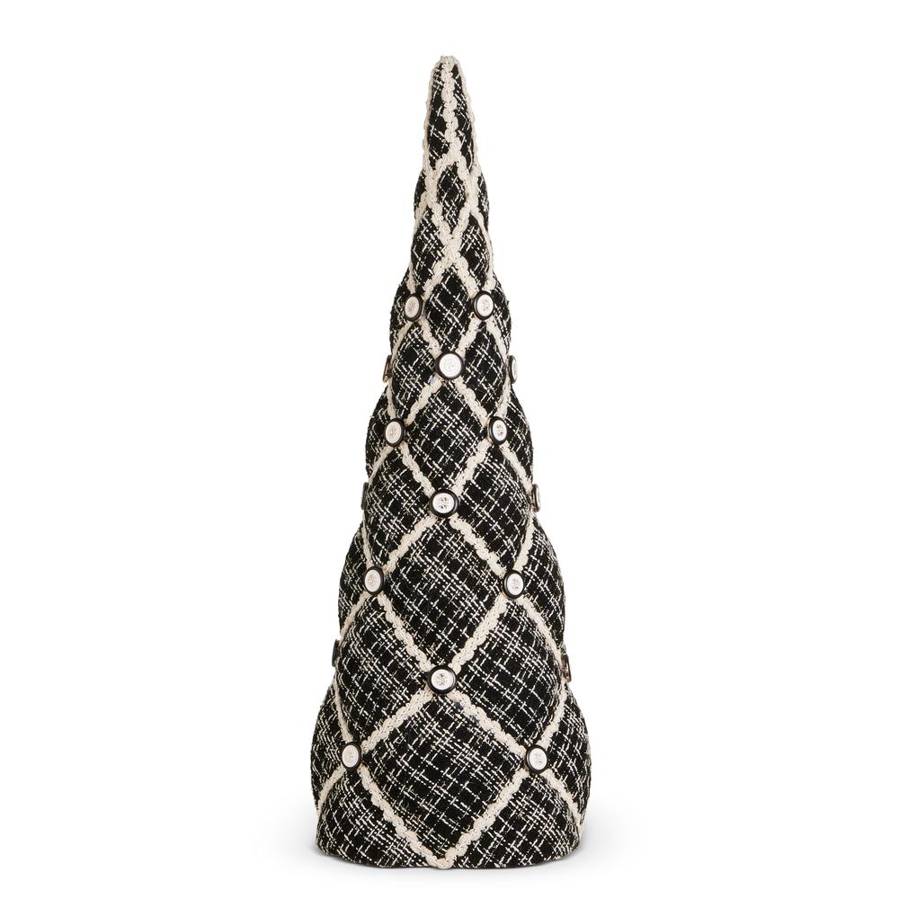 RAZ Imports 22.5" Black Tweed Cone Tree